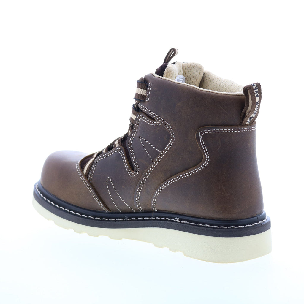 Avenger Wedge Carbon Toe Electric Hazard Waterproof 6" Womens Brown Work Boots