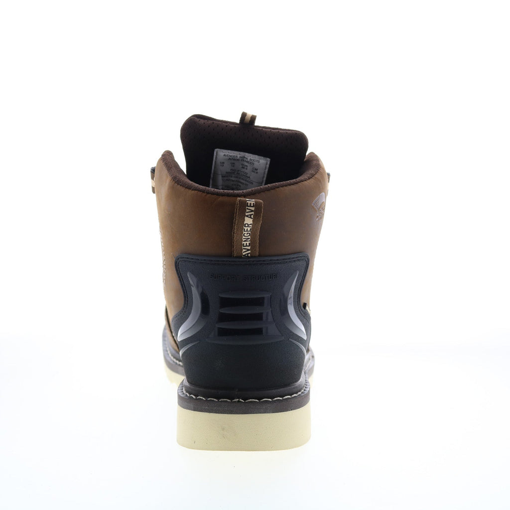 Avenger Wedge Soft Toe Electric Hazard PR Waterproof 6" Mens Brown Work Boots