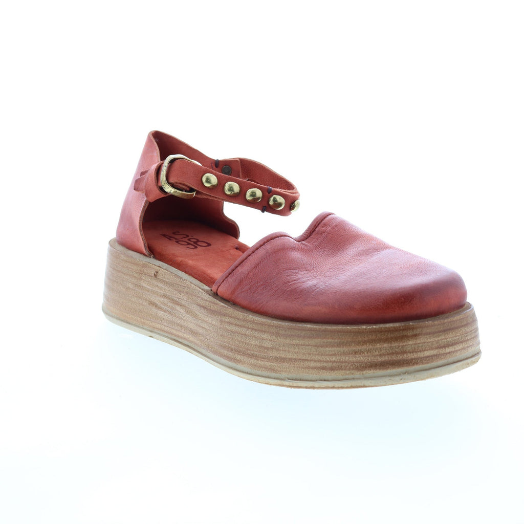 Parth A78104-101 Womens Brown Leather Sandals Platform Shoes