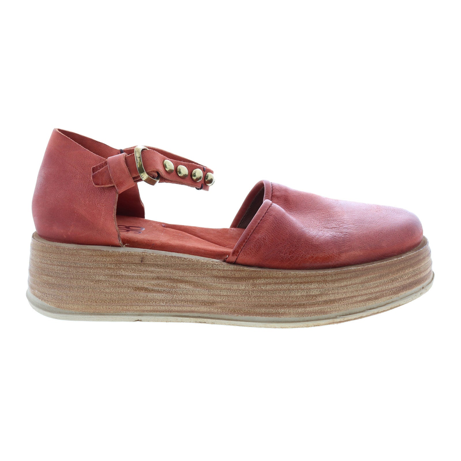 Parth A78104-101 Womens Brown Leather Sandals Platform Shoes