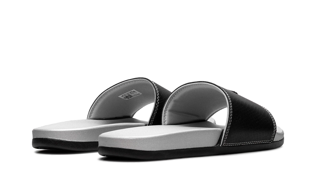Adilette Comfort Slides "Core Black Silver Metallic" JQ2254