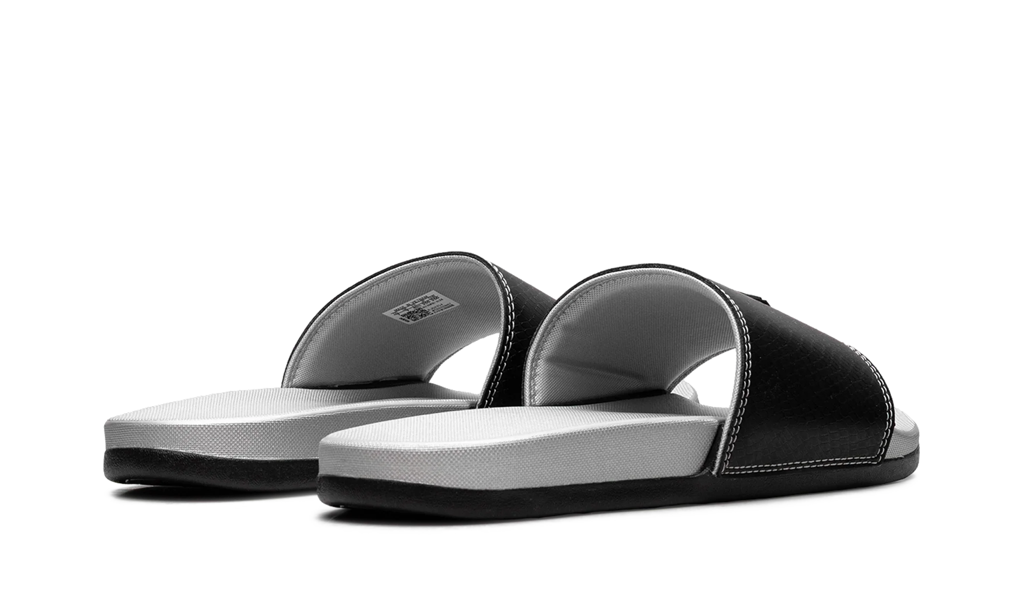 Adilette Comfort Slides "Core Black Silver Metallic" JQ2254