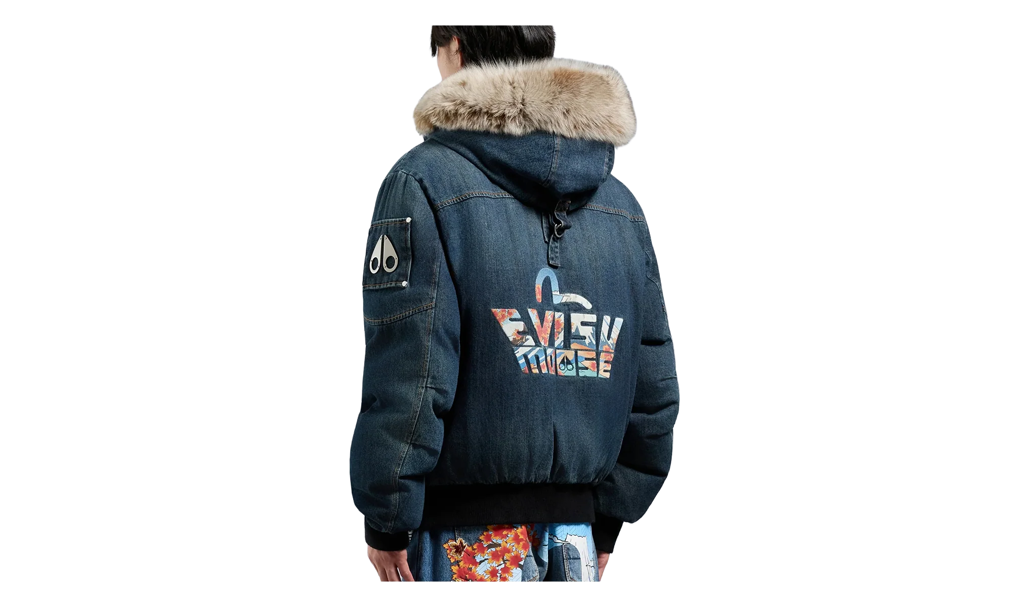 Denim Down Bomber Jacket "Evisu - Denim" M35MB000EV 1843