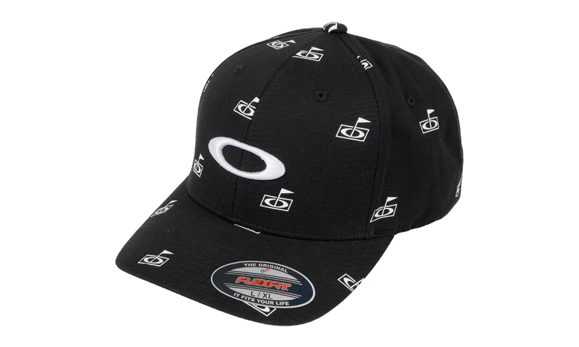 Flag Print Fitted Hat "Blackout" FOS901211 02E