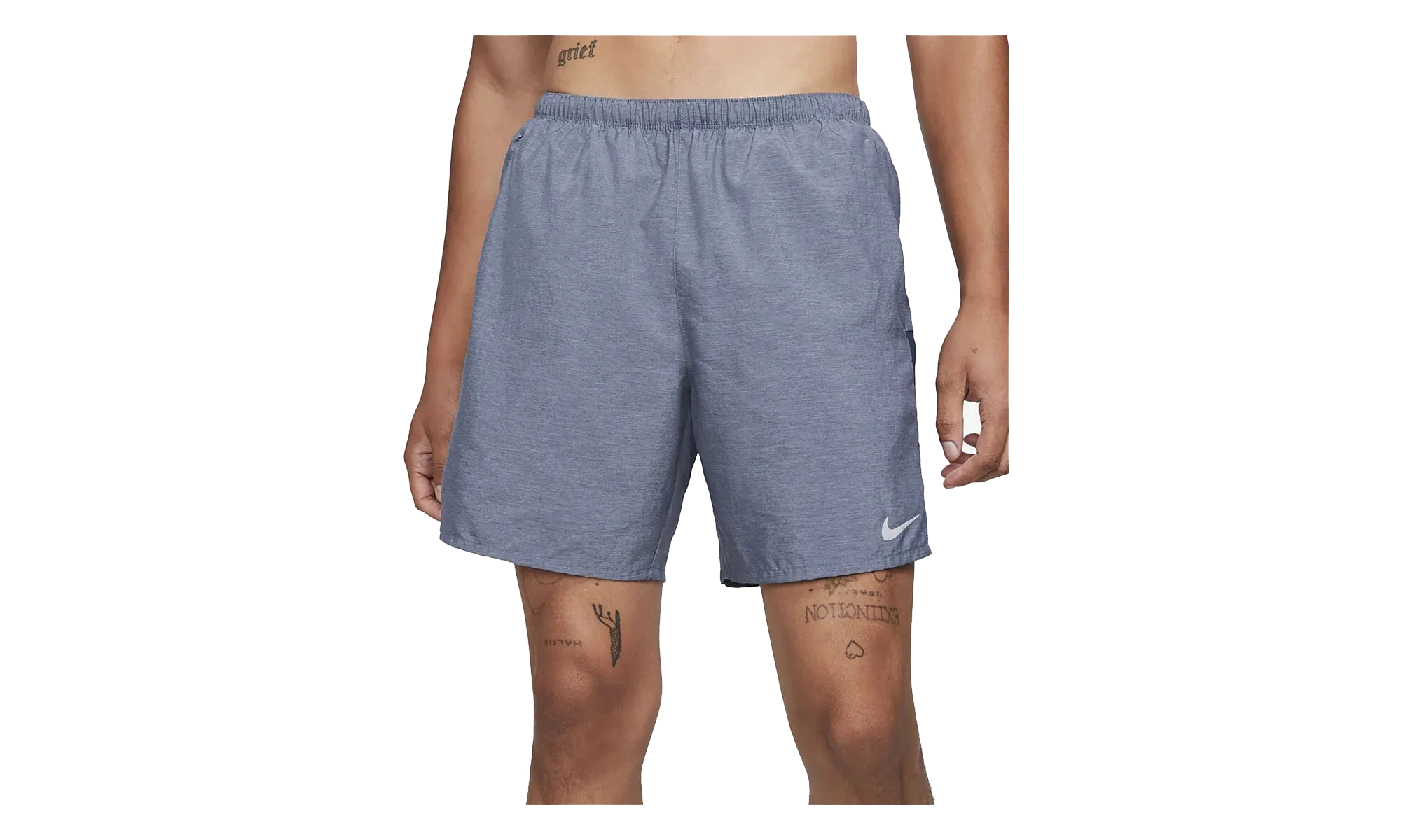 Challenger Brief-Lined 7 Running Shorts "Obsidian Heather / Reflective Silver" CZ9066 451