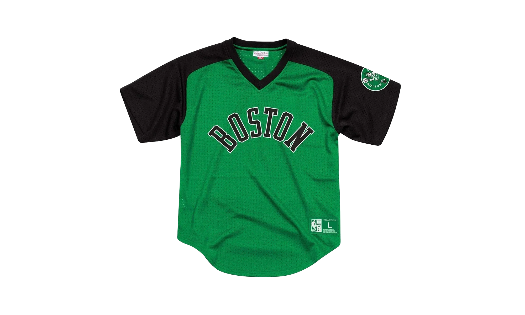 NBA Final Seconds Mesh V-Neck Shirt "Boston Celtics - Green" BA87OQ BCE E JXS
