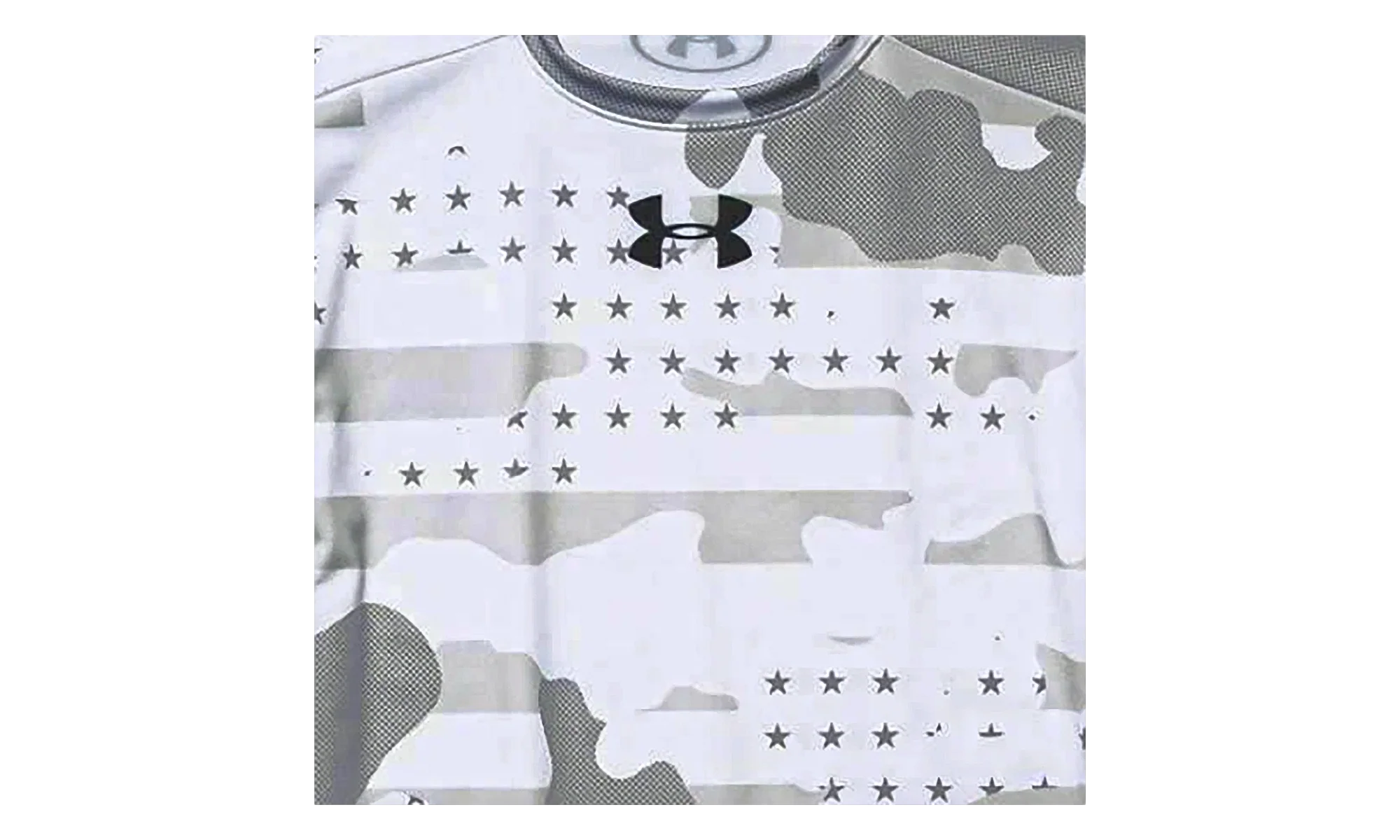 Freedom Camo Short Sleeve Compression Shirt "White / Black" 1260445 100
