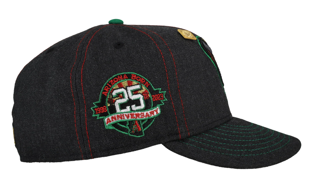59FIFTY Arizona Diamondbacks 25th Anniversary Fitted Hat "Contrast Stitch / Black / Metallic" 123451298482