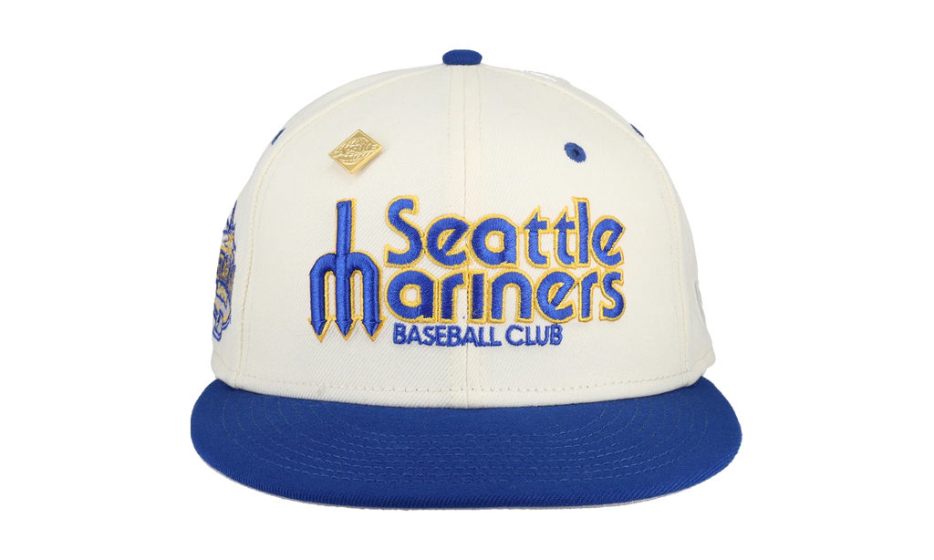 59FIFTY Seattle Mariners 2023 Chrome Collection 2001 All Star Game Fitted Hat "White / Royal Blue" 123451292137