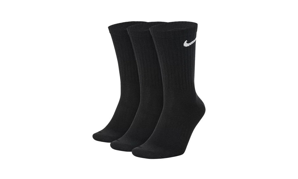 Everyday Lightweight Training Crew Socks (3 Pairs) "Black / White" SX7676 010