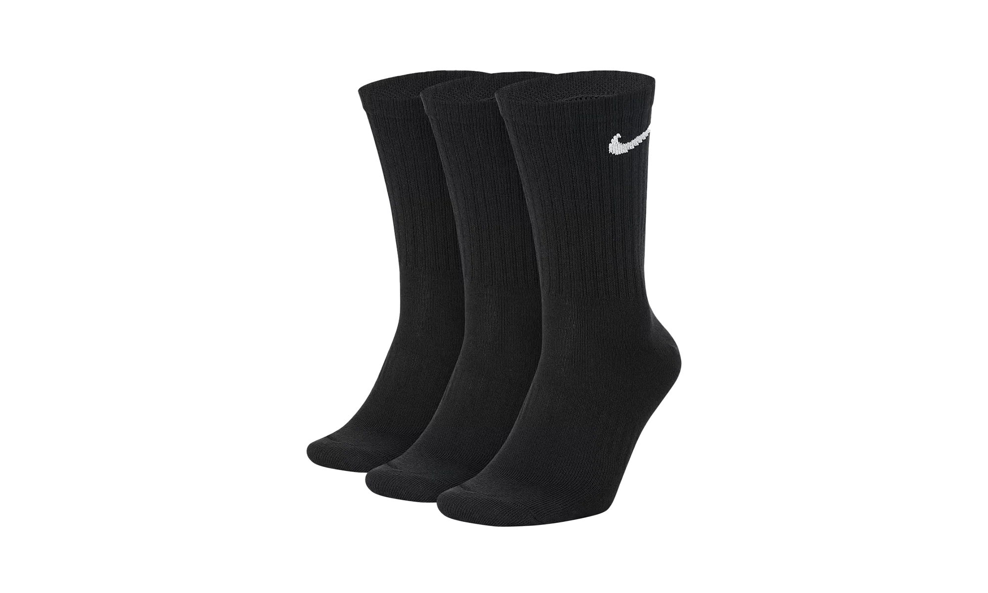 Everyday Lightweight Training Crew Socks (3 Pairs) "Black / White" SX7676 010