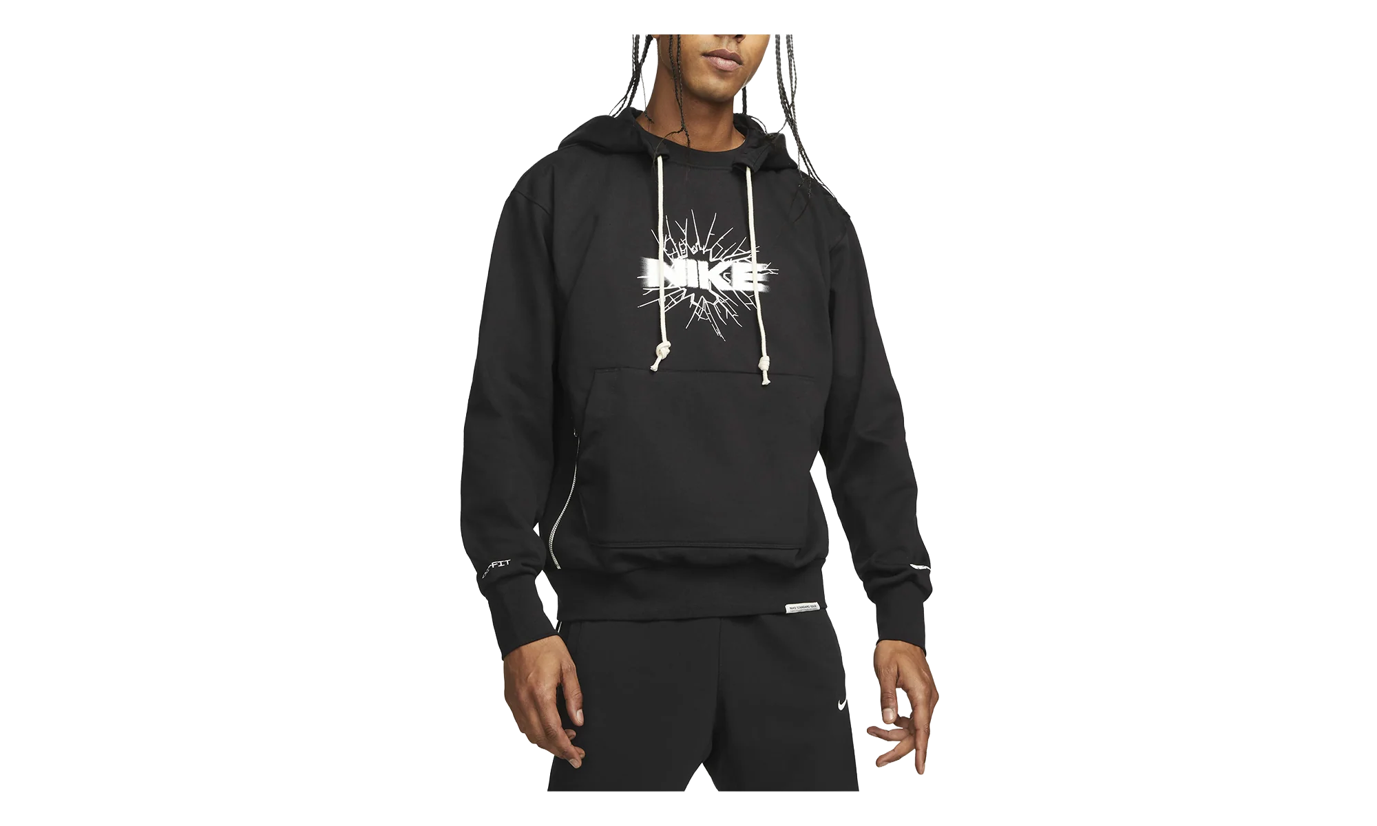 Dri-FIT Standard Issue Pullover Basketball Hoodie "Black / White" FB7048 010