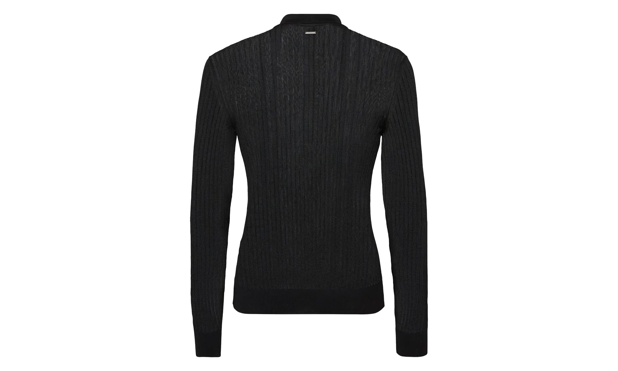 Sequin Stripe Knit Polo "Black" S74HA1531D13097900