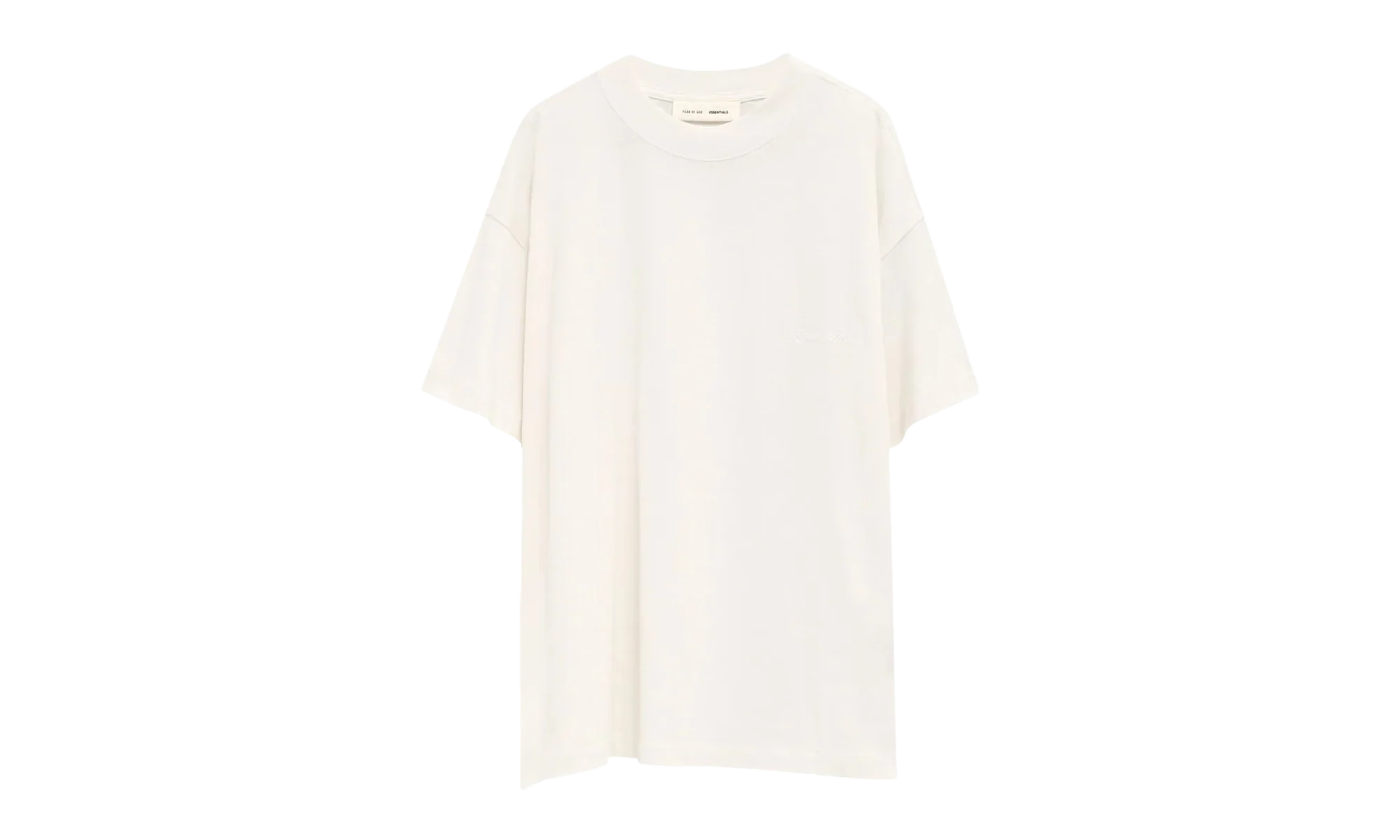 Embroidered Essential Tee "Ivory" 125HO254282F