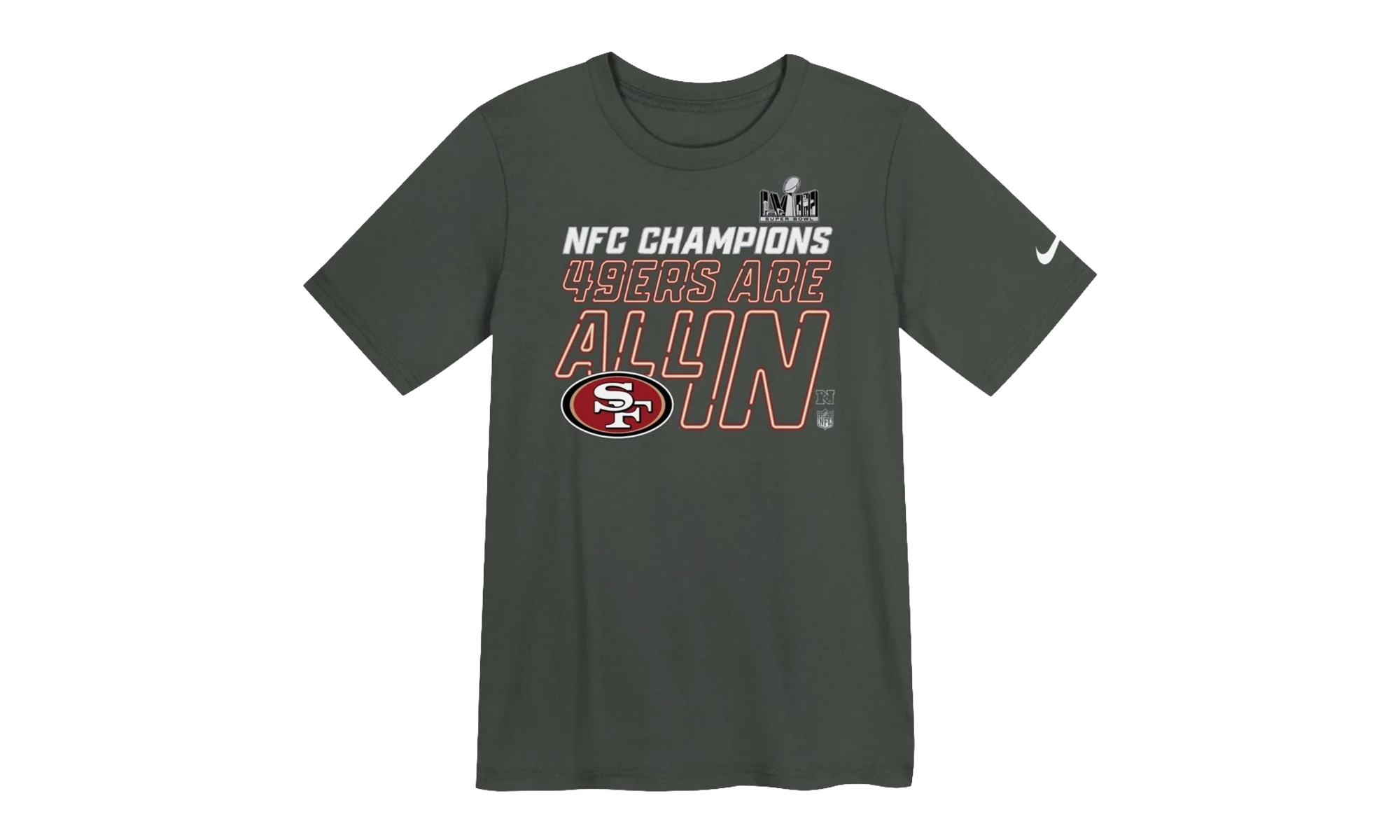 2023 NFC Champions Collection T‑Shirt GS "Locker Room Trophy Tee" 9Z1B7NFJ8ER949