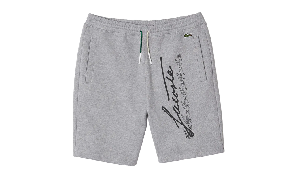 Signature Print Cotton Fleece Shorts "Grey Chine / Black" GH2640 4JV