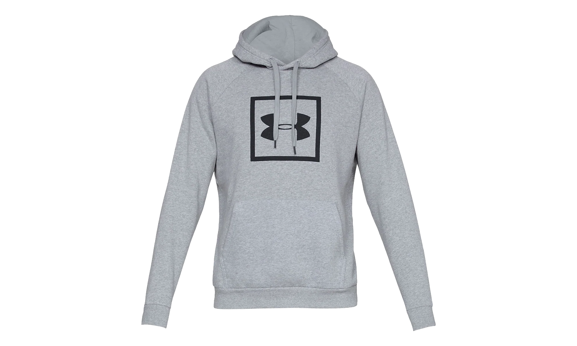 Rival Fleece Box Logo Hoodie "Steel Light Heather / Black" 1329745 035