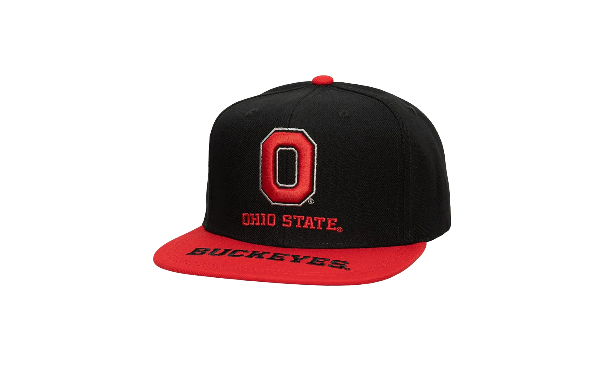 NCAA Logo Bill Snapback Cap "Ohio State Buckeyes - Black / Red" HHSS4533 OSTYYPPPBKRD