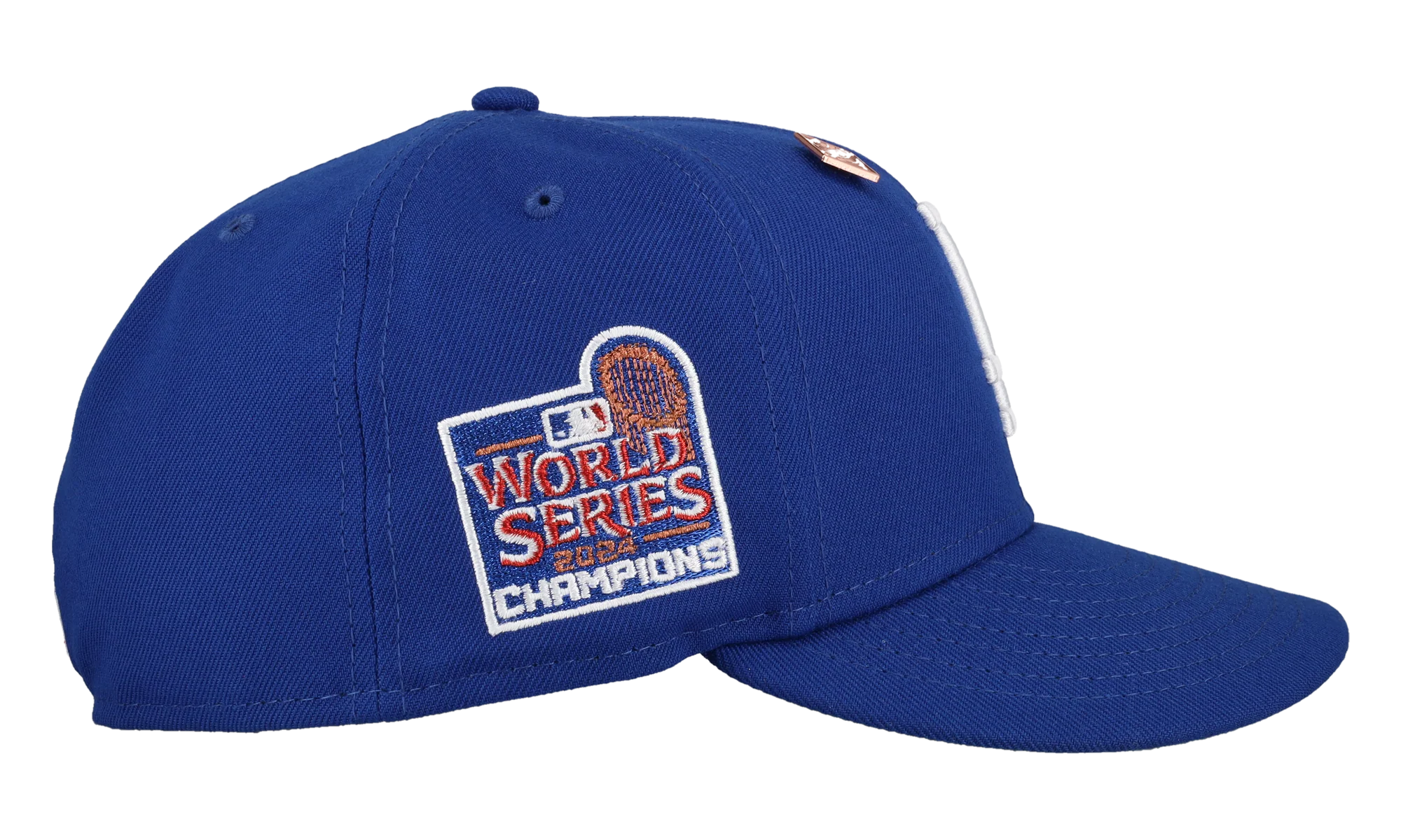 59FIFTY Los Angeles Dodgers 2024 World Series Fitted Hat "Light Royal / Metallic" 123451298424