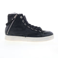 Adler Womens Black Leather Lace Up Lifestyle Sneakers Shoes