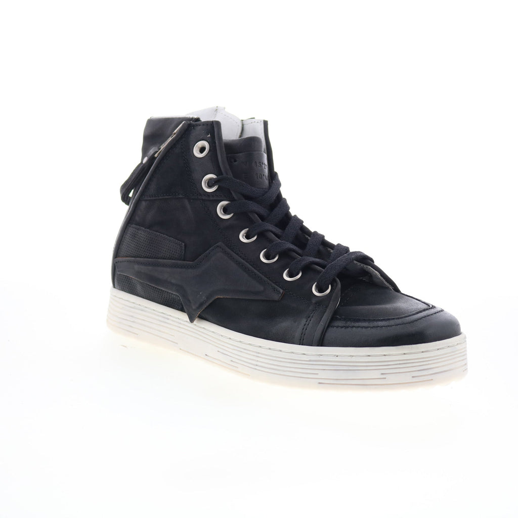 Adler Womens Black Leather Lace Up Lifestyle Sneakers Shoes