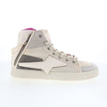 Adler Womens Beige Leather Lace Up Lifestyle Sneakers Shoes
