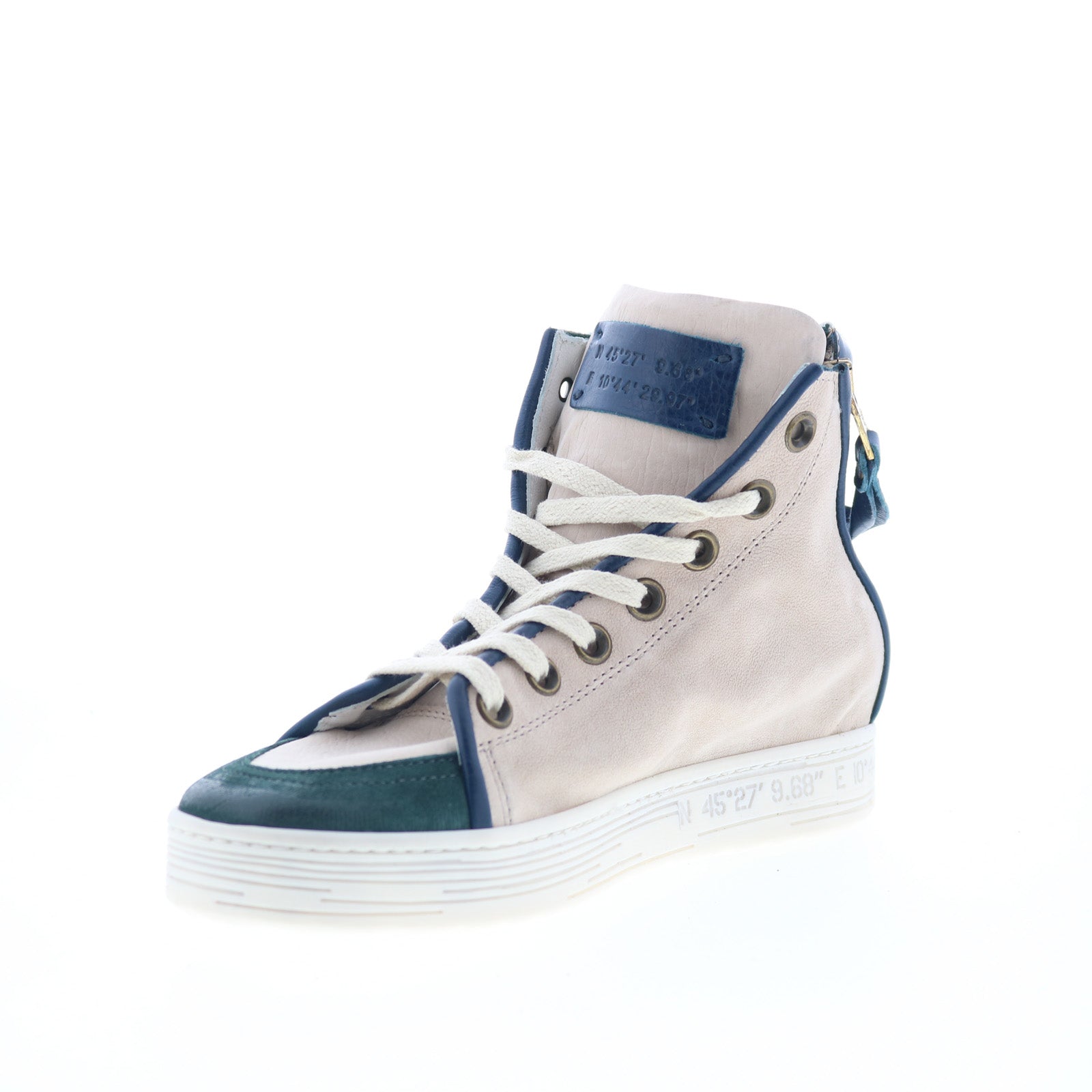 Adler Womens Blue Leather Lace Up Lifestyle Sneakers Shoes