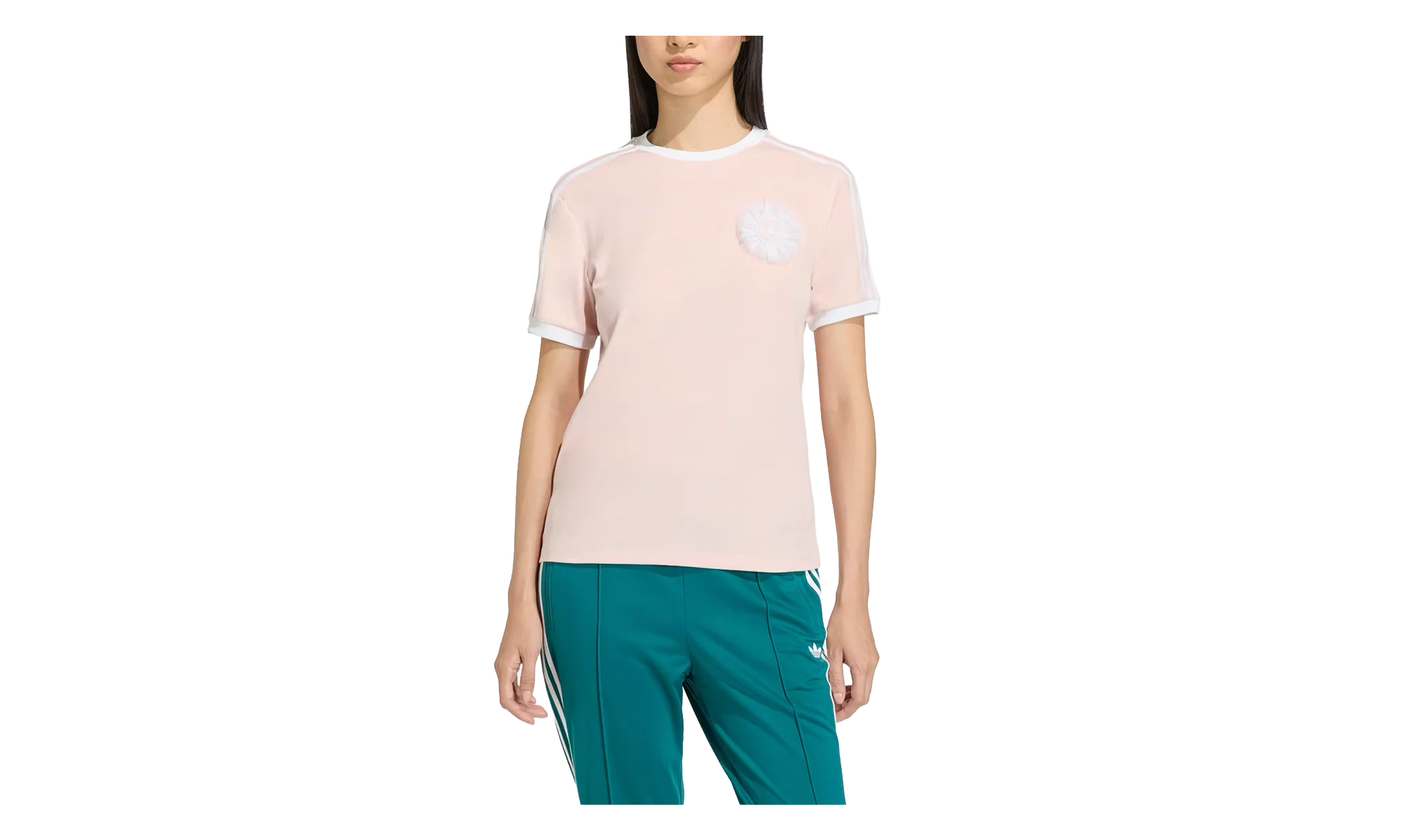 ORIGINALS LACE BRANDING SS TEE WMNS "Sandy Pink" KS6561