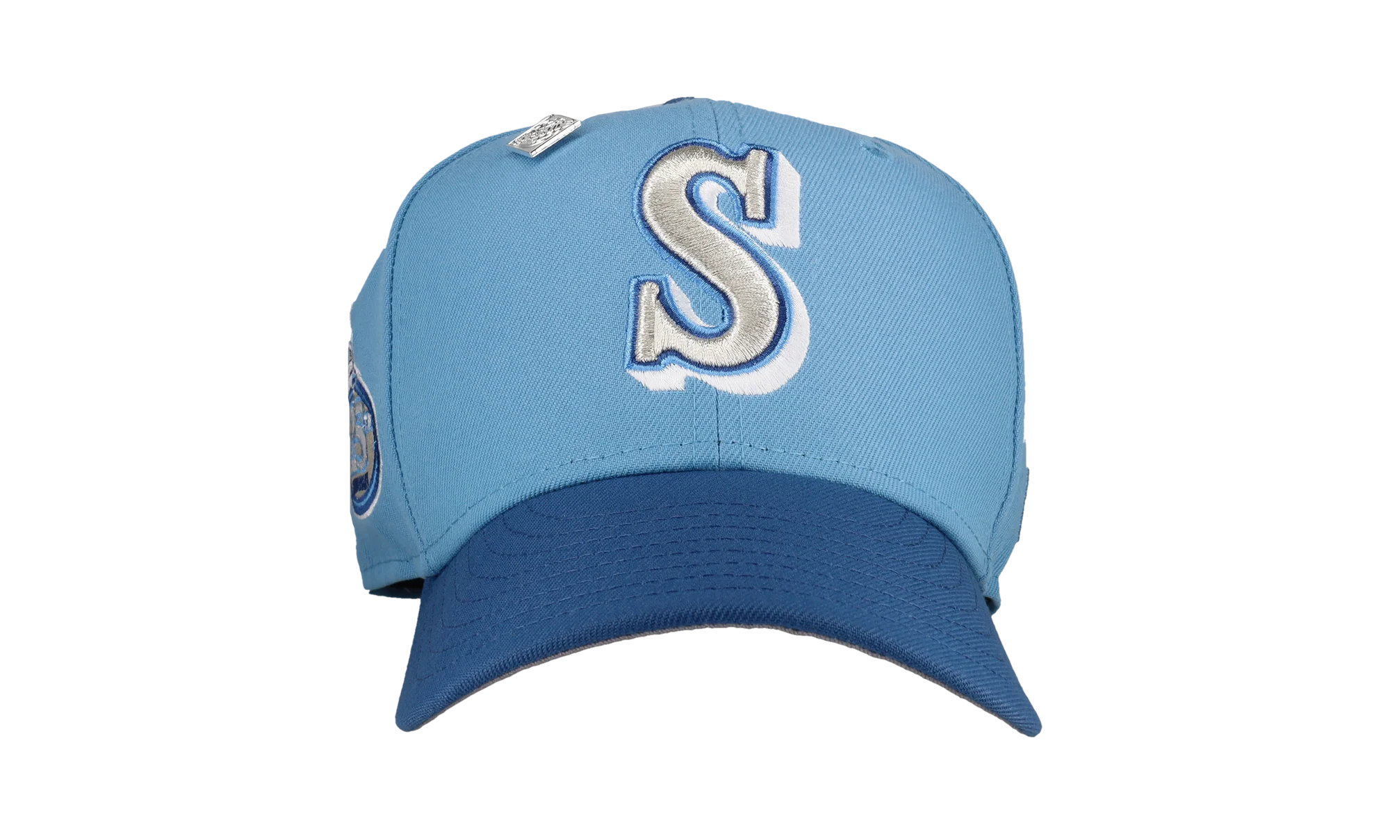 59FIFTY Seattle Mariners 25th Anniversary Fitted Hat "Light Blue Royal Metallic" NE371