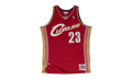 NBA LeBron James Swingman Jersey "2003 Cleveland Cavaliers - Dark Red" SMJYGS18155 CCADKRD03LJA
