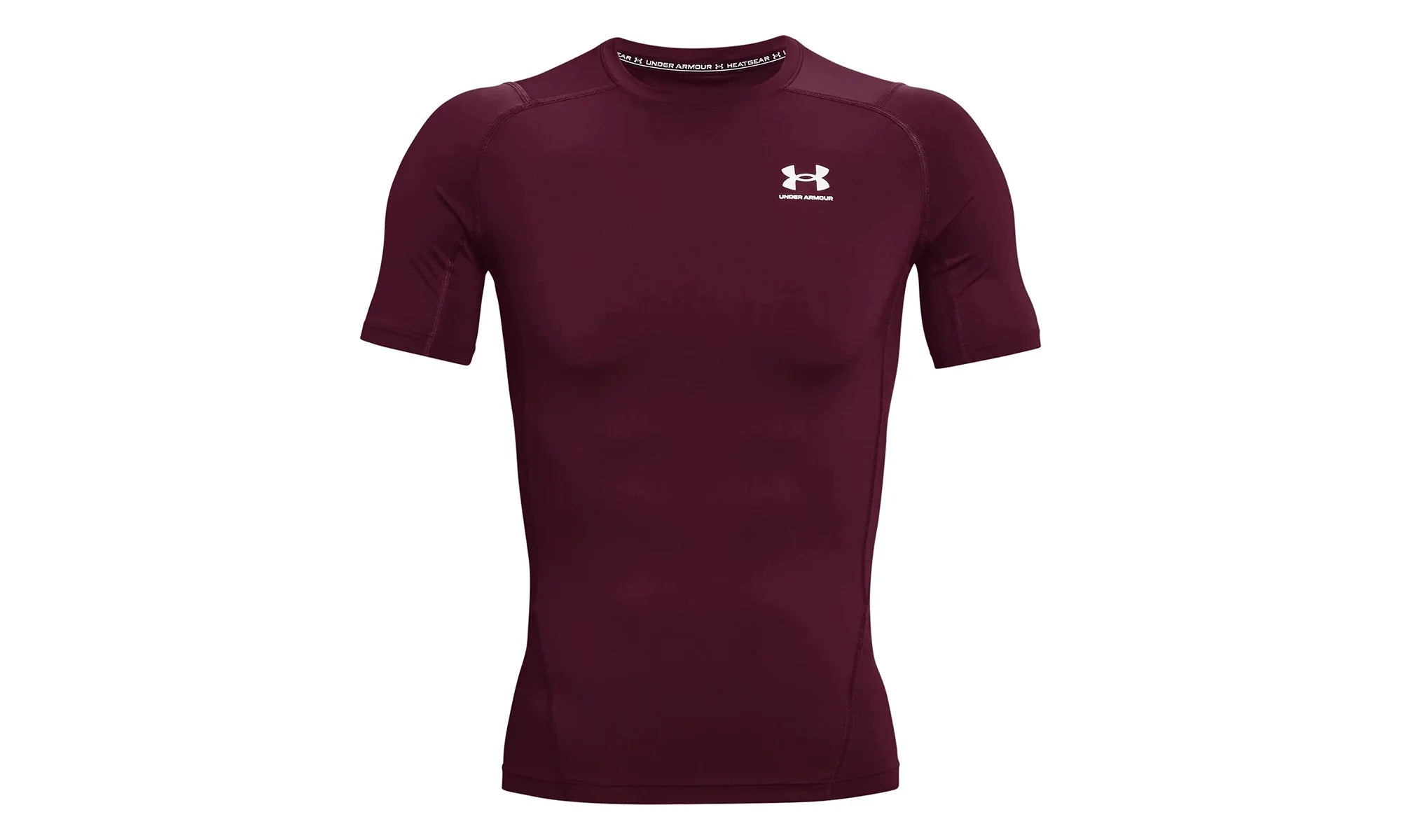 HeatGear Compression Short Sleeve "Maroon / White" 1361518 609