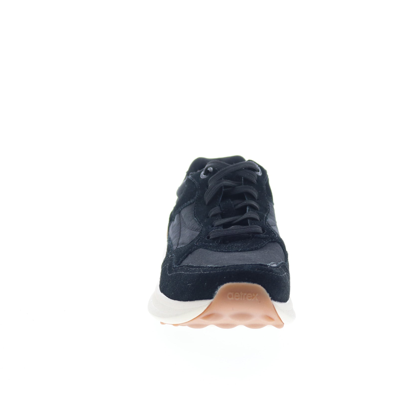 Aetrex Molly AF200 Womens Black Suede Lace Up Lifetsyle Sneakers Shoes