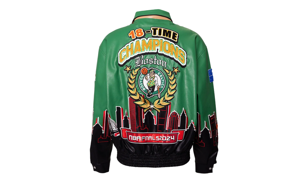 Skyline Vegan Leather Championship Jacket "2024 NBA Champion Boston Celtics" NBA 021B CEL