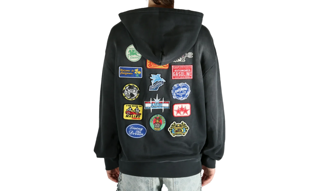 Station Patch Oversized Hoodie "BLACK" AMJYHD1119