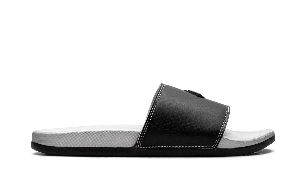 Adilette Comfort Slides "Core Black Silver Metallic" JQ2254