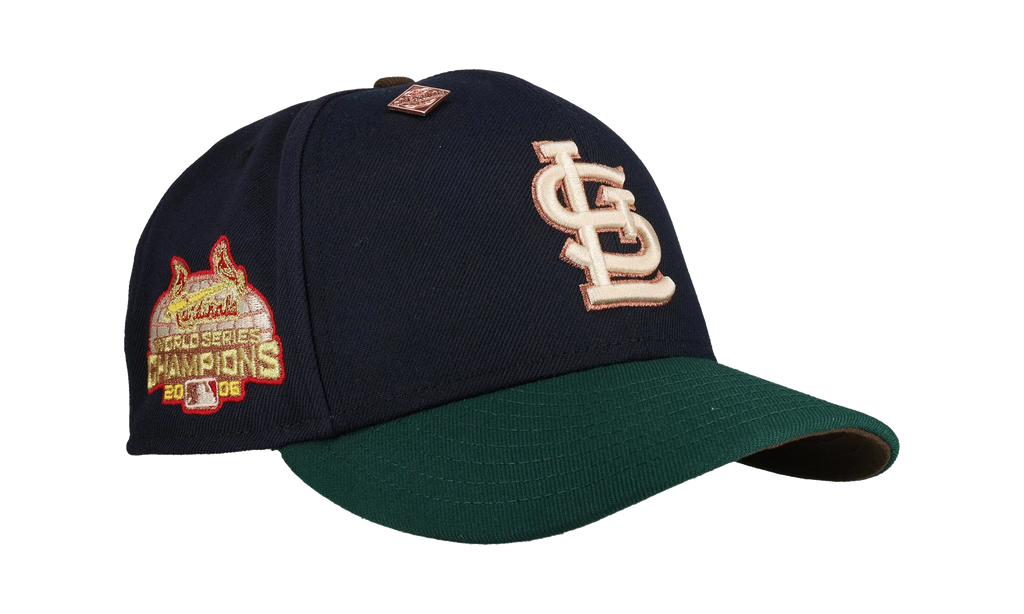59FIFTY St Louis Cardinals 2006 World Series Fitted Hat "Two-Tone Navy / Green" NE383