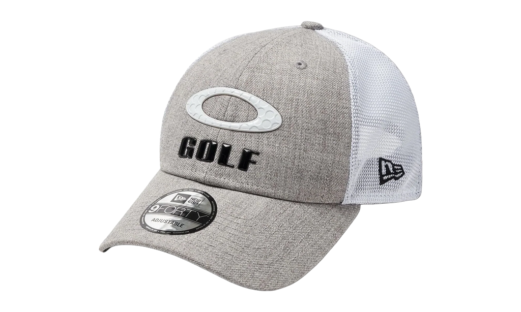 9FORTY OAKLEY x New Era Heather New Era Stripe Golf Snapback Hat "Athletic Heather Grey" 912145LDS 24G