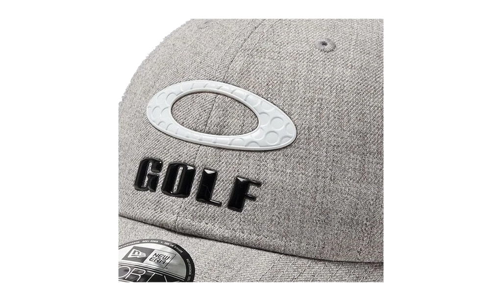 9FORTY OAKLEY x New Era Heather New Era Stripe Golf Snapback Hat "Athletic Heather Grey" 912145LDS 24G