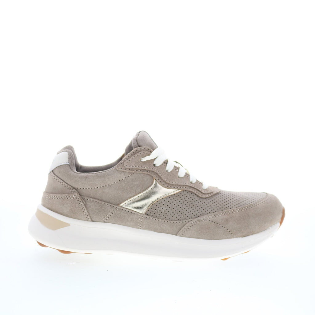Aetrex Emily AFI02 Womens Brown Suede Lace Up Lifestyle Sneakers Shoes