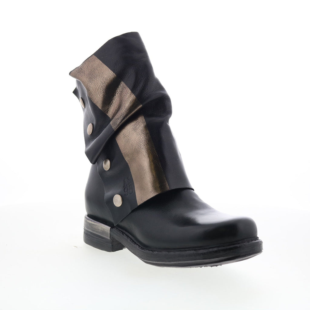 Atwell Womens Black Leather Zipper Casual Dress Boots