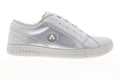 Airwalk Pearl AW19863 Womens Silver Gray Leather Low Top Skate Sneakers Shoes