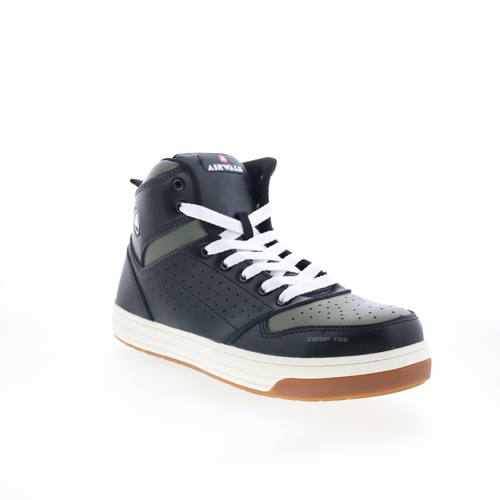Airwalk Arena Mid Composite Toe EH Mens Black Wide Work & Safety Shoes