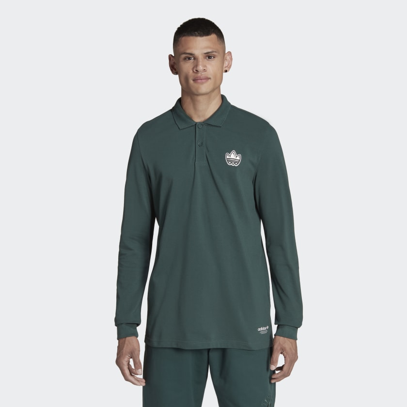 Men's adidas Graphics Campus Long Sleeve Polo Shirt