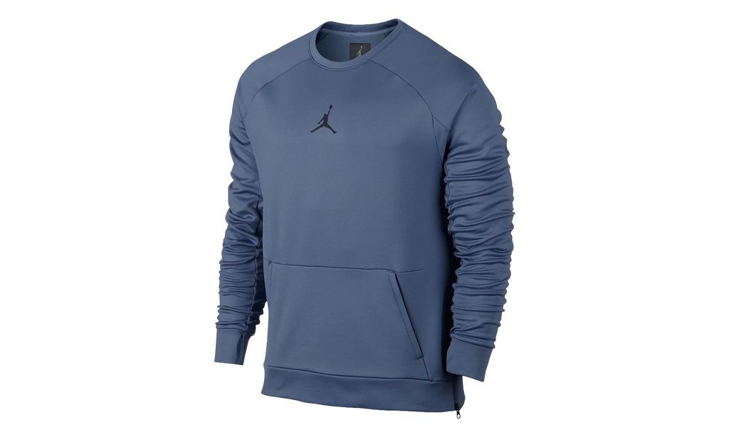 Jordan Jumpman 360 Fleece Crew Training Sweatshirt "Ocean Fog / Black" 809435 404