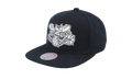 NBA Hardwood Classics Evergreen Black White Snapback Cap "Charlotte Hornets - Black" HS8549 CHOBLCK
