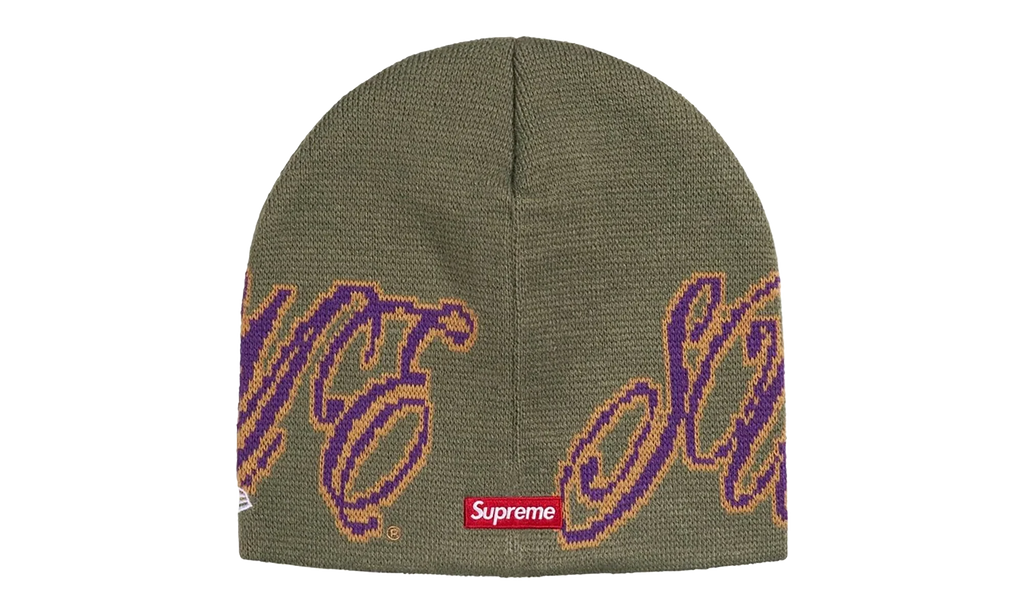 New Era Cursive Beanie "SS26 - Olive" SU27255