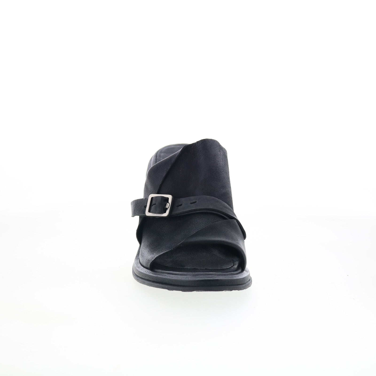 Smitty B22005-201-6002 Womens Black Leather Mules Heels Shoes
