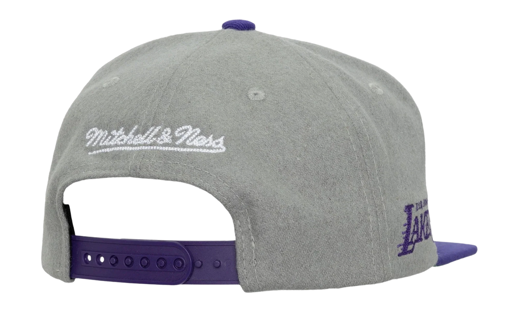 NBA Melt Stitch Snapback Cap "Los Angeles Lakers - Grey" HS9444 LALGREY