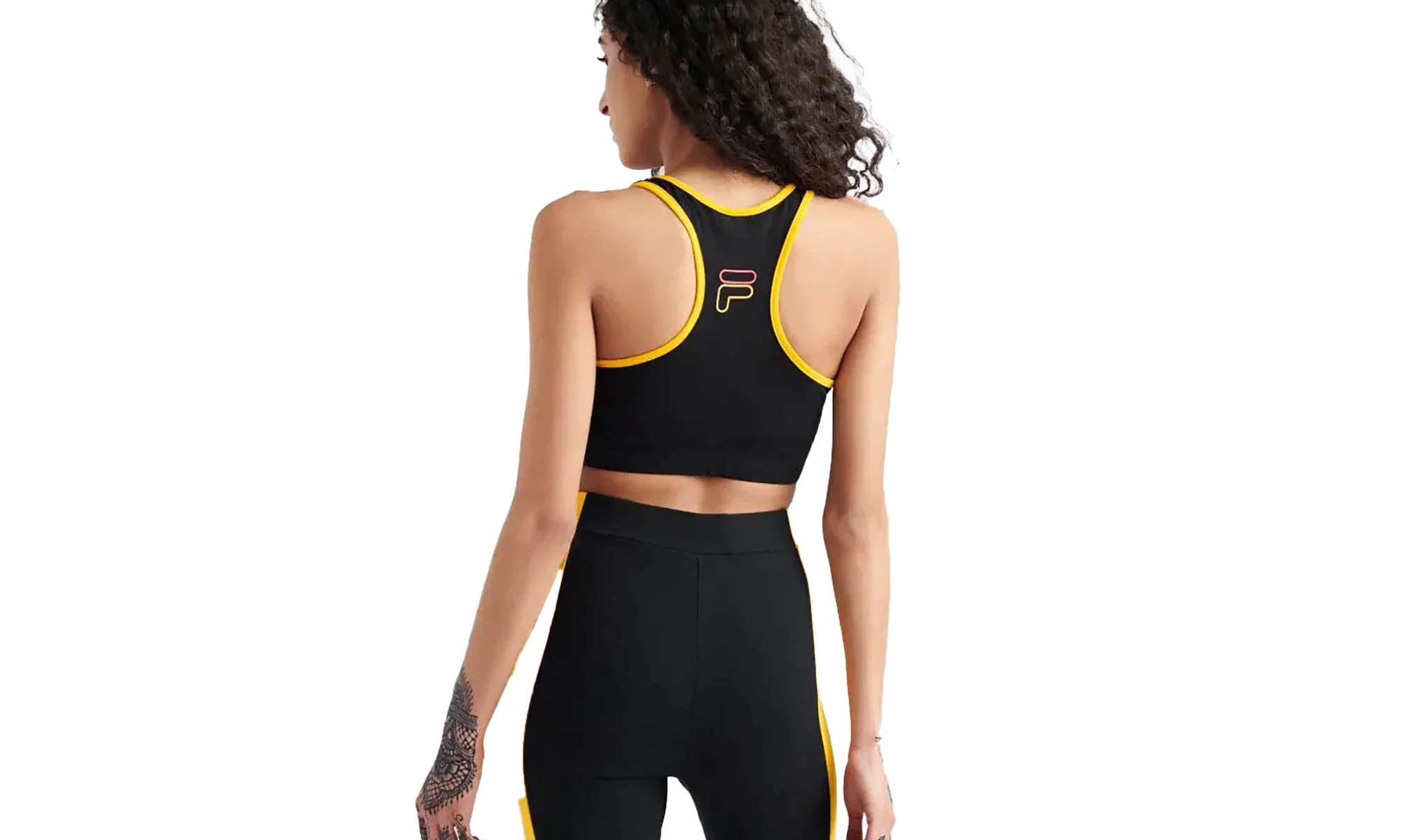 Rebeca Bra Top WMNS "Black Yellow" LW911124 001