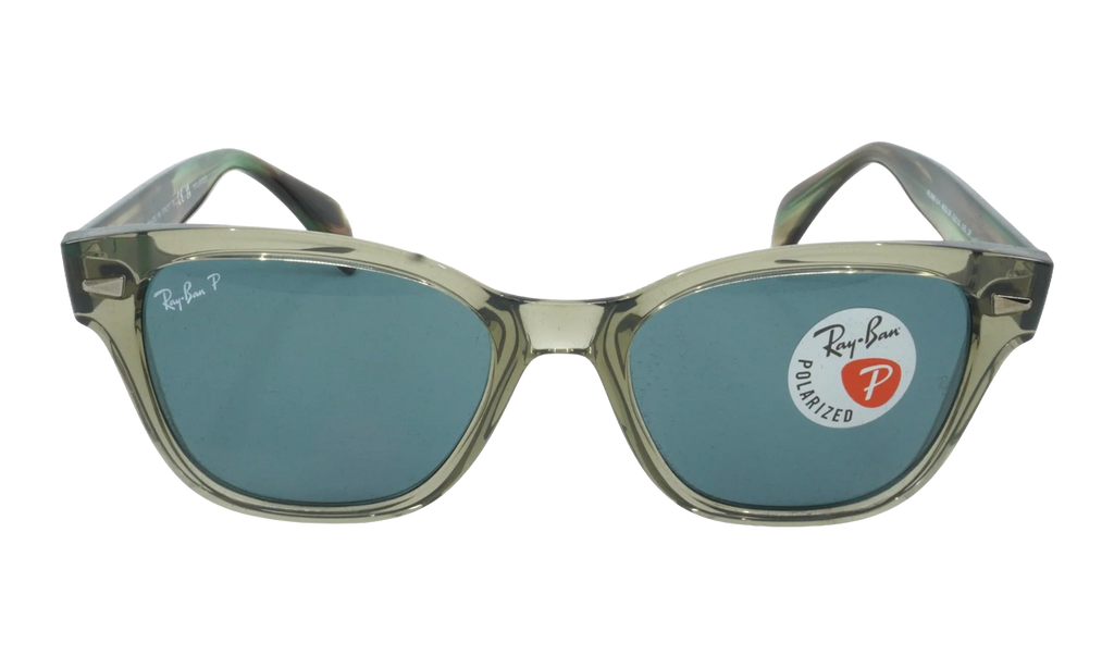 SQUARE POLARIZED SUNGLASSES "TRANSPARENT GREEN" RB0880SF-6635-3R_53